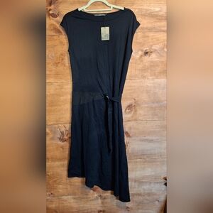 Peruvian Connection NWT Black Midi Sundress Cap Sleeve